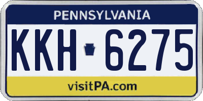 PA license plate KKH6275