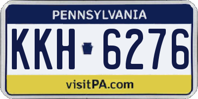 PA license plate KKH6276
