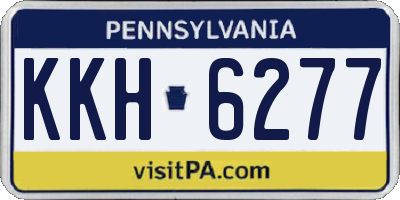 PA license plate KKH6277