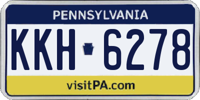 PA license plate KKH6278