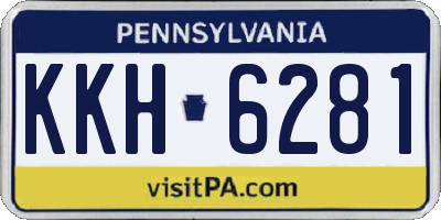 PA license plate KKH6281
