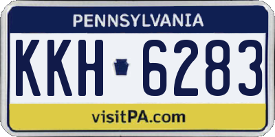 PA license plate KKH6283