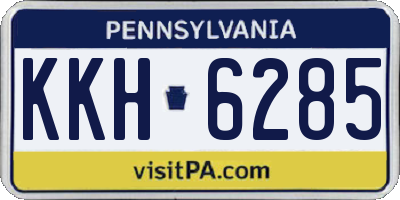 PA license plate KKH6285