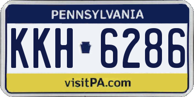 PA license plate KKH6286