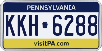 PA license plate KKH6288