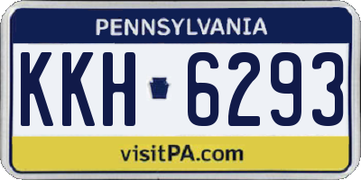 PA license plate KKH6293