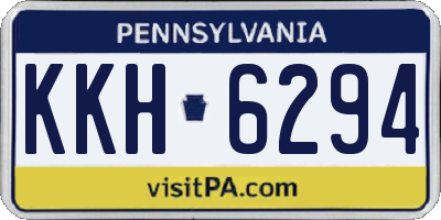 PA license plate KKH6294