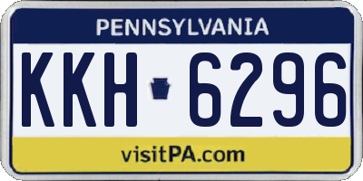 PA license plate KKH6296