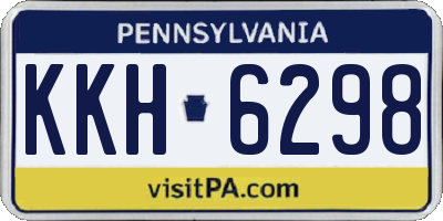 PA license plate KKH6298