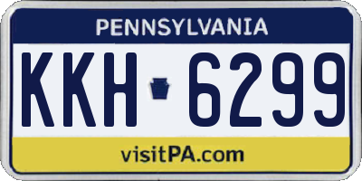 PA license plate KKH6299