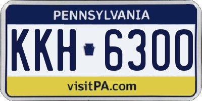PA license plate KKH6300
