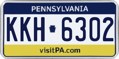 PA license plate KKH6302