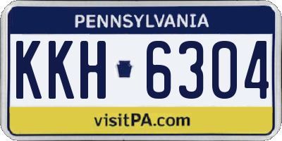PA license plate KKH6304