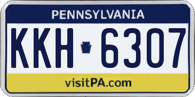 PA license plate KKH6307