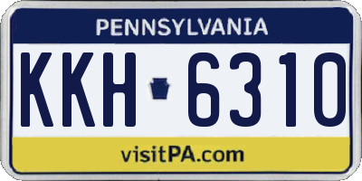 PA license plate KKH6310