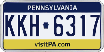 PA license plate KKH6317