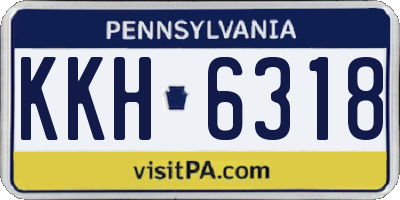 PA license plate KKH6318