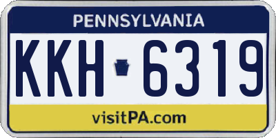 PA license plate KKH6319