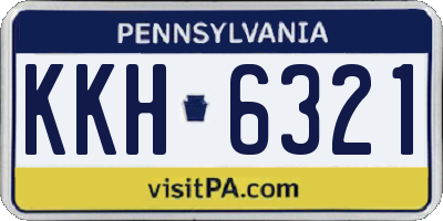 PA license plate KKH6321