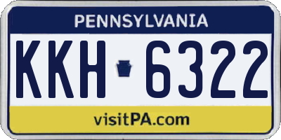 PA license plate KKH6322