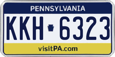 PA license plate KKH6323