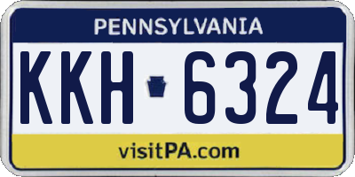 PA license plate KKH6324
