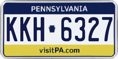 PA license plate KKH6327