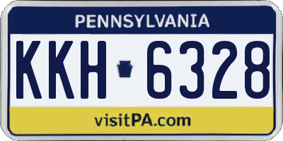 PA license plate KKH6328