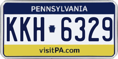 PA license plate KKH6329