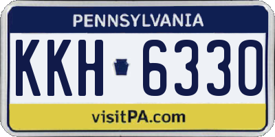 PA license plate KKH6330