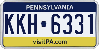 PA license plate KKH6331