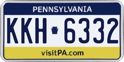PA license plate KKH6332