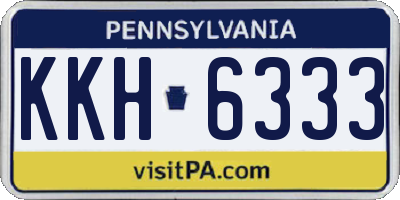 PA license plate KKH6333