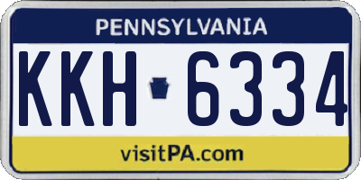 PA license plate KKH6334