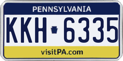 PA license plate KKH6335