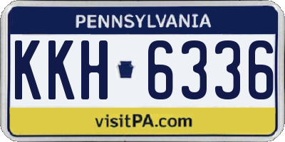 PA license plate KKH6336