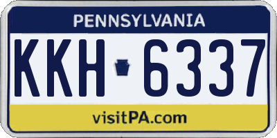 PA license plate KKH6337