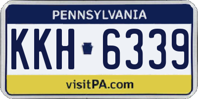 PA license plate KKH6339