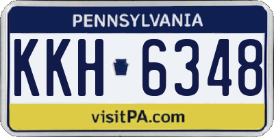 PA license plate KKH6348