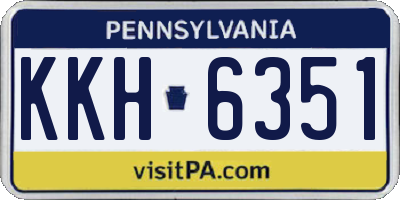 PA license plate KKH6351