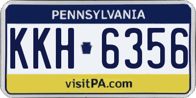 PA license plate KKH6356