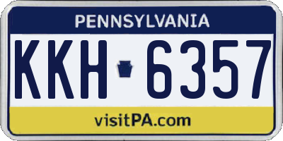 PA license plate KKH6357
