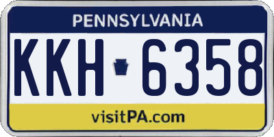PA license plate KKH6358