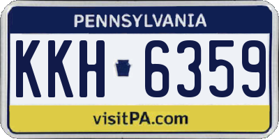 PA license plate KKH6359