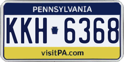 PA license plate KKH6368