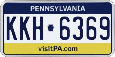 PA license plate KKH6369