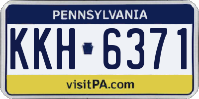 PA license plate KKH6371