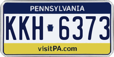 PA license plate KKH6373