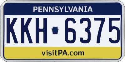 PA license plate KKH6375