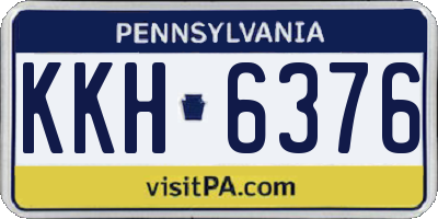 PA license plate KKH6376
